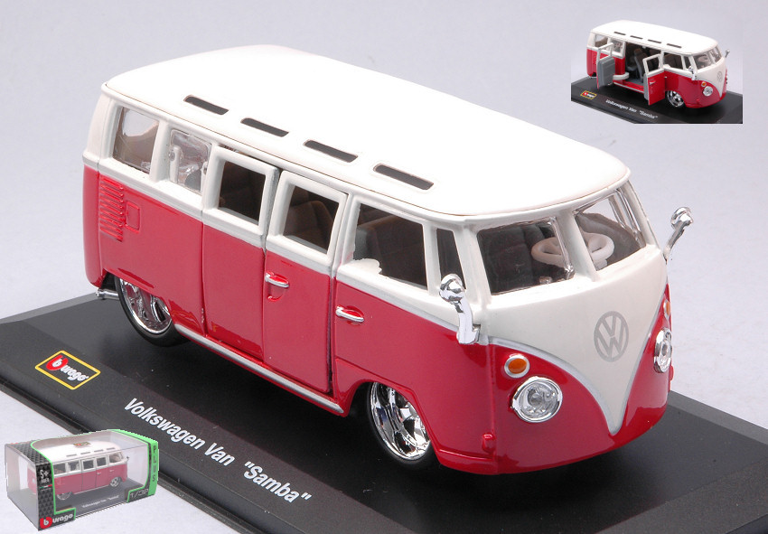 BALOCCO Ingrosso Modellismo Online VW T1 SAMBA VAN RED WHITE 1 32